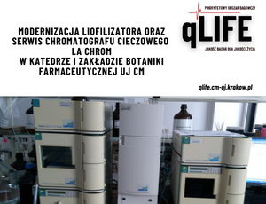 The modernisation of lyophiliser and service of "La Chrom" liquid chromatograph  in the Chair of Pharmaceutical Botany at Jagiellonian University
